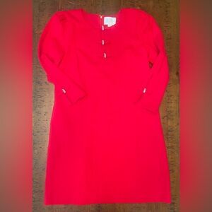 NWOT Lilly Pulitzer Leyland 3/4 Sleeve Red Shift Dress